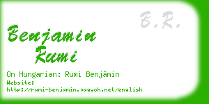 benjamin rumi business card